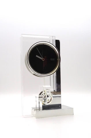 VERY RARE 80S POSTMODERN VINTAGE NEO ART DECO SEIKO PENDULUM DESK CLOCK Cover