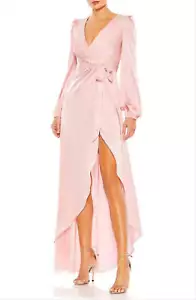 Ieena for Mac Duggal Satin Wickelkleid - Rose Pink; Größe 12 - Bild 1 von 3