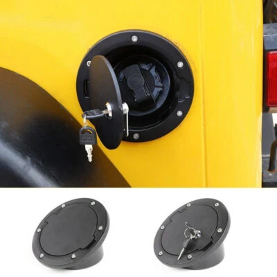 Tapa de gasolina para puerta de bloqueo de coche tapa de combustible tanque cubierta (con llaves) para Jeep Wrangler TJ 1997-06 Foto 1 de 4