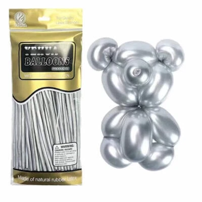 100 un./paquete, 1.8g Globos Largos Metálicos 260 Colores Torcidos Animal Globos Mod Foto 1 de 4