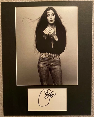 Cher Signed In Person 11x14 Matted Autograph & Photo - Authentic Cover