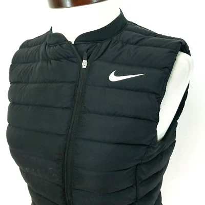 Chaleco de golf Nike Shield 700 relleno aislamiento cremallera 802925 para mujer XS $200 DEFECTO * Foto 1 de 4