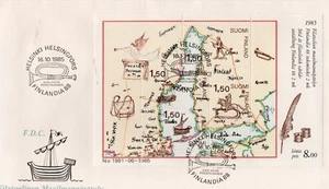 A4 Finland 1985, FDC - 16.10.85, World Stamp Exhibition. - Picture 1 of 1