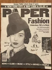 PAPER magazine - May 1988 the Fashion Issue (Rare Issue), Sold AS IS - Foto 1 di 4