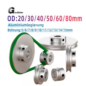 Alu PU Einzelner Rillenriemenscheibe Antriebs Riemenscheibe Ø20-80mm Loch 5-15mm - Bild 1 von 232