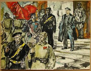 Ukrainian Soviet Painting cubism socialist realism Lenin revolution red soldier
