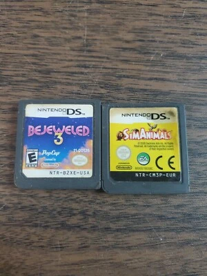 Sim Animals & Bejeweled 3 (Nintendo DS) - Cartridges Only - Tested Working  - Image 1 of 4