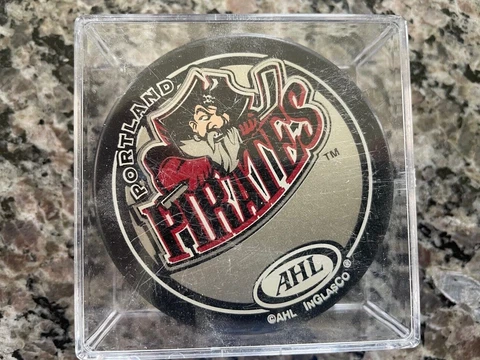PORTLAND PIRATES OFFICIAL AHL COLLECTOR PUCK WITH HOLDER Cover