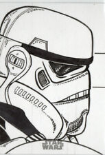 Star Wars Galaxy Chrome 2023 Artist Sketch Card 1/1 Stormtrooper Rusty Gilligan