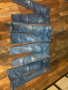 Lot of 4 wonder nation girls jeggings jeans clothes size 7/8 pre owned  - Picture 1 of 11
