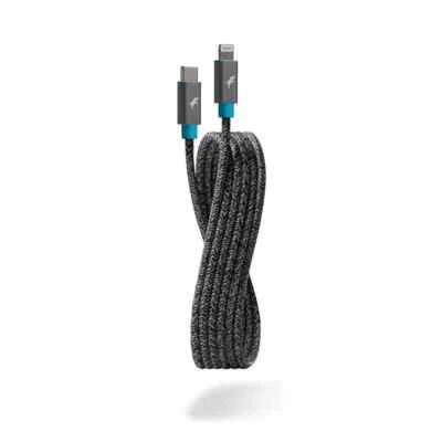 Nimble 3.3' PowerKnit Apple LTG to USB-C Cable - Gray (MFi-Certified) - Image 1 of 3