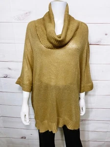 Dressbarn Womens Cowl Neck Sweater Size 3X Metallic Pullover - Picture 1 of 7