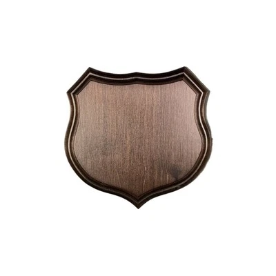 HI LIFE LIVING NATURE Scudo di legno per trofeo cinghiale. Denti. Zanne. Caccia. 18x17cm 030503