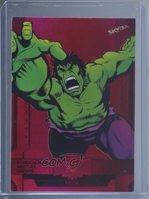 2024 Skybox Marvel Metal Universe Avengers PMG Red 8/100 Hulk #58 - Image 1 of 3