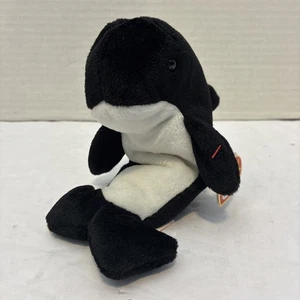 New w/Tags*Ty Beanie Baby Echo the Killer Whale/Orca - Picture 1 of 3