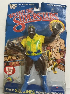 LJN S.D. JONES HAWAIIAN SHIRT WWF WRESTLING SUPERSTARS Carded 1985 - Image 1 of 4