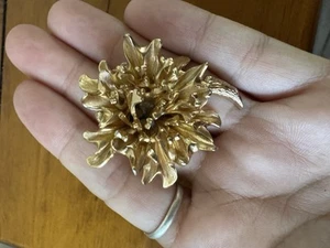 Grossé 1969 Jewelry Vintage Brooch Gold Plated Old Dior Grossè Germany - Picture 1 of 14