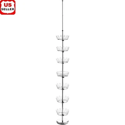 Heavy Duty Shoe Tree Storage Organizer W/ Adjustable Supports & Accessory Basket - Image 1 of 4