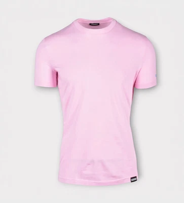 T-shirt intima uomo Dsquared2 in cotone elasticizzato (rosa e verde) - Immagine 1 di 4