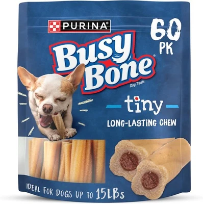 Purina Busy Bone Juguete Adulto Raza Perro Masticar 1 Cuenta (Paquete de 1), Marrón  Foto 1 de 4