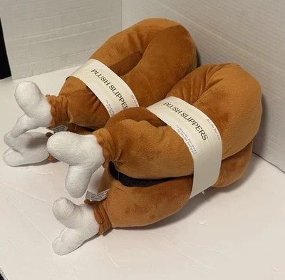 Pierna de pavo ~ Zapatillas de felpa ~ Adulto S/M - Vienen con (2 pares) (Lote de 2) Nuevas Foto 1 de 4