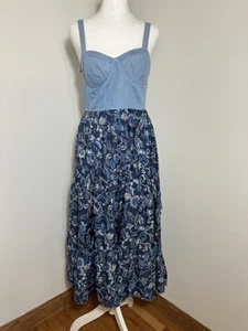 Band Of The Free Maxikleid Gr. M Blau Western Festival Boho Strand Mixed Media - Bild 1 von 5