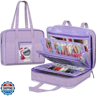 Сумка с короткими ручками для хранения принадлежностей для шитья и рукоделия FINPAC, большая емкость Tra - Изображение 1 из 4