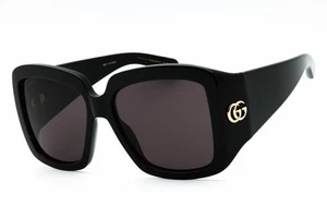 Gafas de sol GUCCI GG1402S 001 marco negro lentes grises 55 mm - Imagen 1 de 4