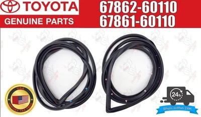 Toyota OEM Front Door Seal Rubber R＆ L 67862-60110 67861-60110 for LandCruiser - Image 1 of 4