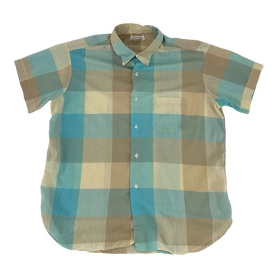 1960s Button down shirt Brent Made in USA Ivy League Mod Skinhead Mens Large - Image 1 of 4