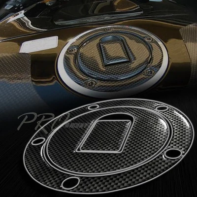 Almohadilla de calcomanía de cubierta de tapa de combustible para tanque de gasolina 04-05 Ninja ZX10R/ZX6R/ZX9R aspecto de fibra de carbono Foto 1 de 3