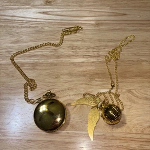 2 Golden Quartz Pocket Watches-1 Classic, 1 Golden Ball-Not Actual Gold* - Picture 1 of 24