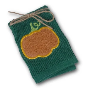 MÜkitchen SCRUBSY Straccio di stoffa verde a costine con scrubber zucca - Foto 1 di 7