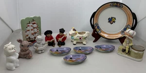 Lot of 13 Vintage Estate Sale Chachkas Made in Japan Taiwan Ceramic Porcelain - Picture 1 of 24