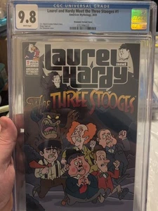 American Mythology LAUREL and HARDY The Three Stooges #1 Near Mint CGC 9.8 - Picture 1 of 13