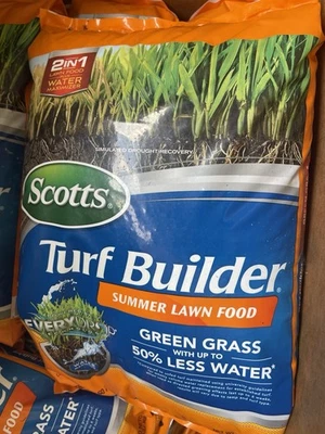 Fertilizante para alimentos Scotts Turf Builder Summer para césped 4.000 metros cuadrados ft., 9,42 lb. Foto 1 de 3