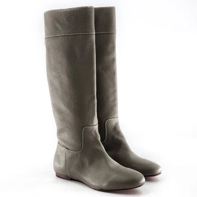 Botas altas de cuero gris Orville hasta la rodilla talla 8 POUR LA VICTOIRE NUEVAS SIN CAJA Foto 1 de 4