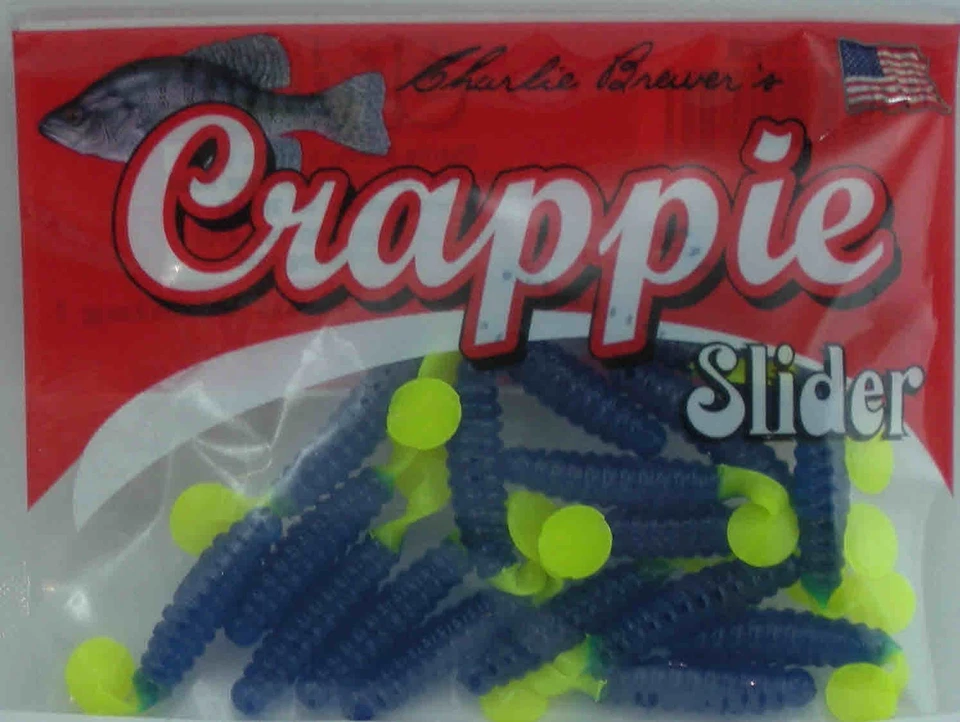 Charlie Brewer CSG4 Crappie Slider Grub 1.5" Blanco 15CT Foto 1 de 1
