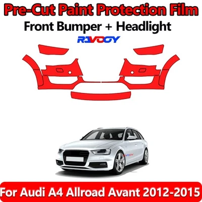 8.5Mil PreCut Front Bumper PPF Kit Film For Audi A4 Allroad Avant 2012-2015 - Image 1 of 4