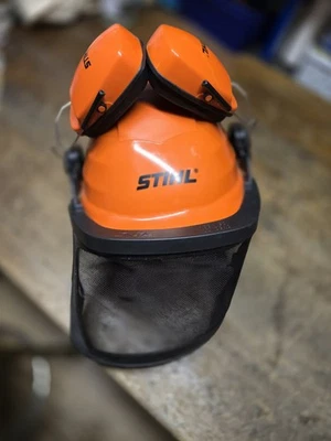 1x Stück  STIHL Helmset FUNCTION Basic, Orange farbig, mit Orangen Gehörschutz. - Bild 1 von 4