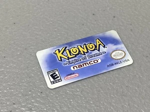 Klonoa (Nintendo Gameboy Advance) Replacement Label - Picture 1 of 1