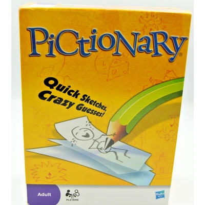 Pictionary EQUIPOS Juego de Mesa 2-4 Jugadores Hasbro Parker Brothers DIBUJO RÁPIDO Fiesta Foto 1 de 2