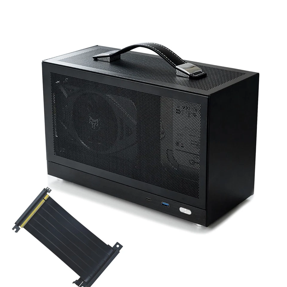 S300 Portable Mini-ITX PC Case with PCIe Cable Fit Dual-Slot GPU - Image 1 of 1