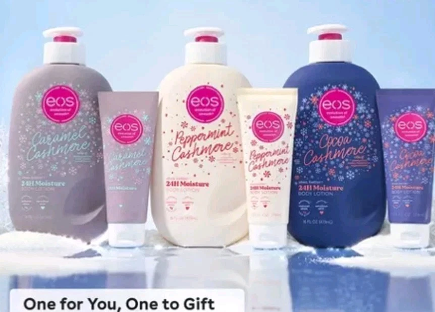 Pacote com 3 loções Eos 2025 edição limitada aromas de férias para uso 2,5 oz - Imagem 1 de 4