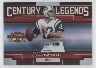 2010 Panini Threads Century Legends Century Proof /100 Joe Namath #8 HOF - Image 1 of 2