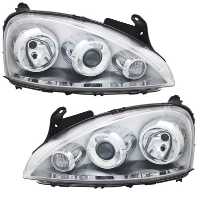 Scheinwerfer Set für Opel Corsa C Combo 2003- H7 Halogen Streuscheibe LWR - Bild 1 von 4