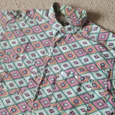 Vintage GUESS by GEORGES MARCIANO Made In USA Large Shirt Short Sleeve Southwest - Image 1 of 4