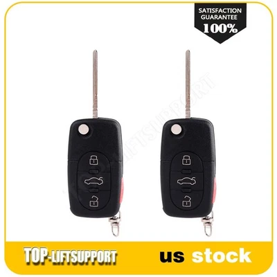 2 Para Audi S4 2000 2001 2002 2003 2004 2005 Mando a distancia inteligente Coche Llavero 4 Botones Foto 1 de 4