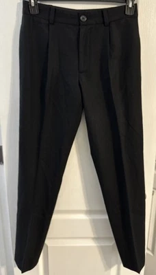Club Monaco Lightweight Wool Women’s Size 2 Black High Rise Pleated Pants - Image 1 of 4