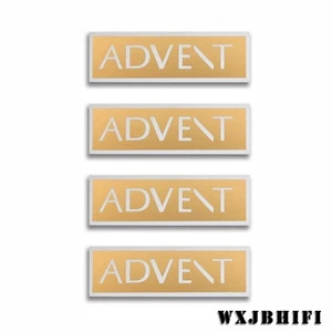 Advent Speaker Pair Aluminum Logo Badge 57mm(2.24")X17mm(0.66") gold - Picture 1 of 8
